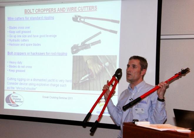 Rob Gaffney from Hamble School of Yachting speaking at the Ocean Crusing Seminar - Bluewater Open Boat Weekend © Jeremy Wyatt